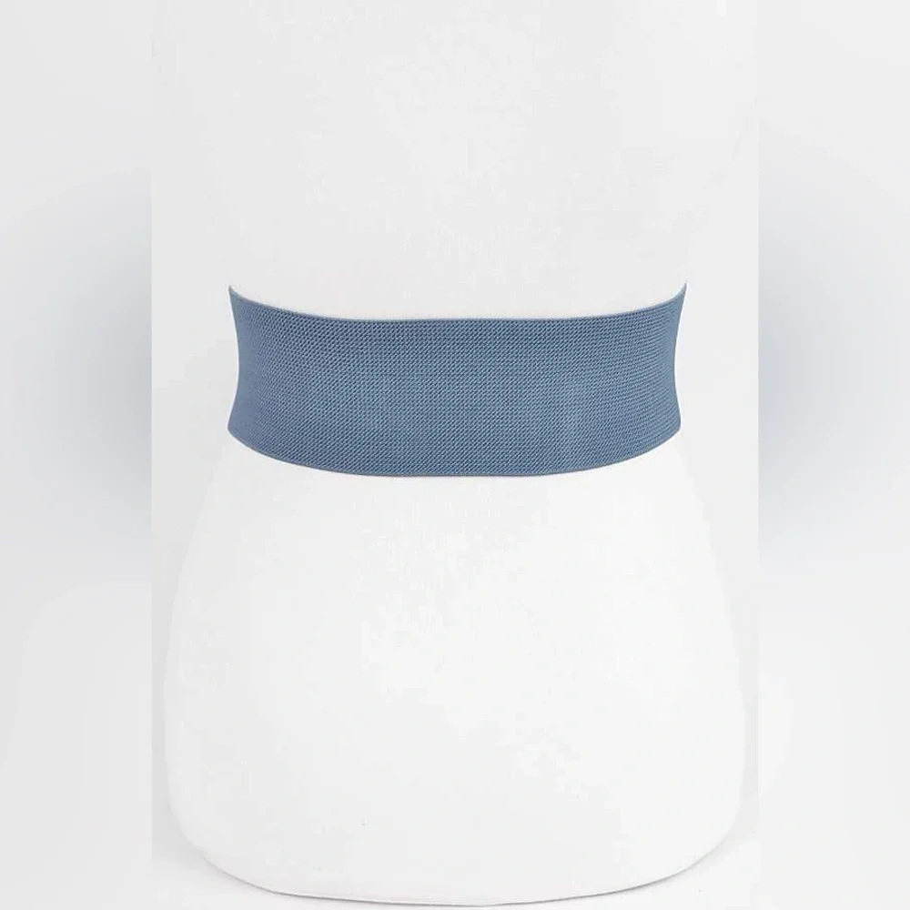 Blue Denim Jean Logo Statement Belt